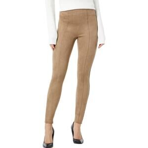 Spanx Faux Suede Leggings Pull-On Skinny Pant High Rise Tan Womens Plus Size 1X